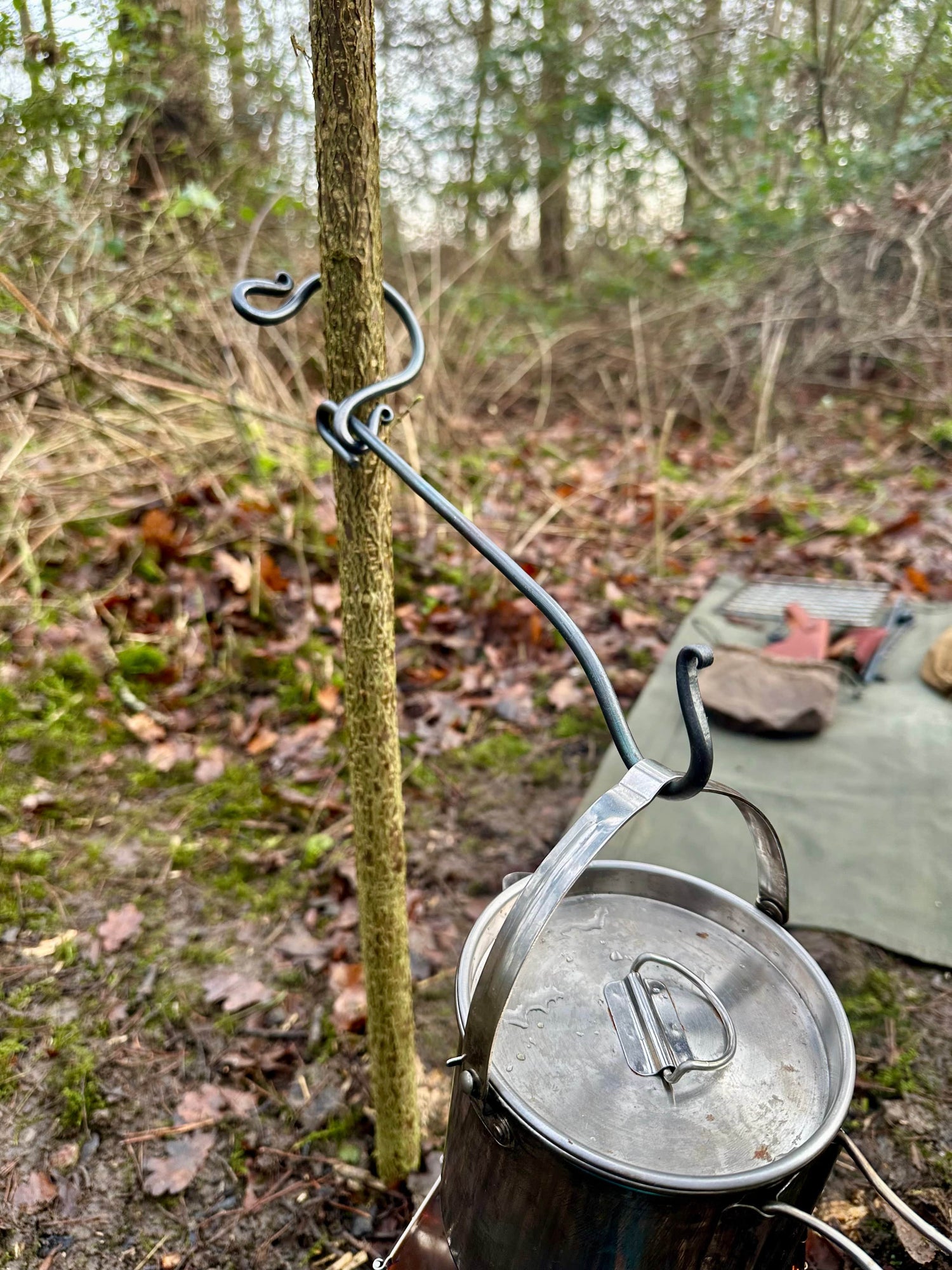 Pocket Fire Anchor Lightweight Backpack Fire Anchor for Hanging Billy Cans