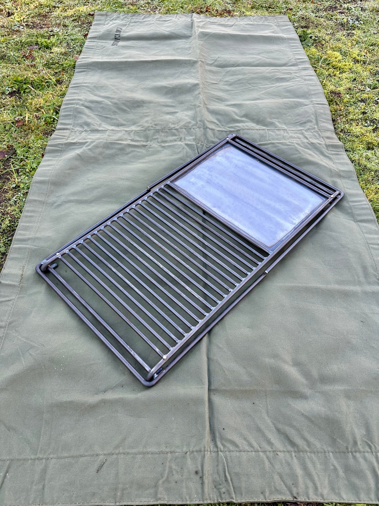 Base Camp BBQ Grill - Skillet Hot Plate Fully Welded - For Large Groups