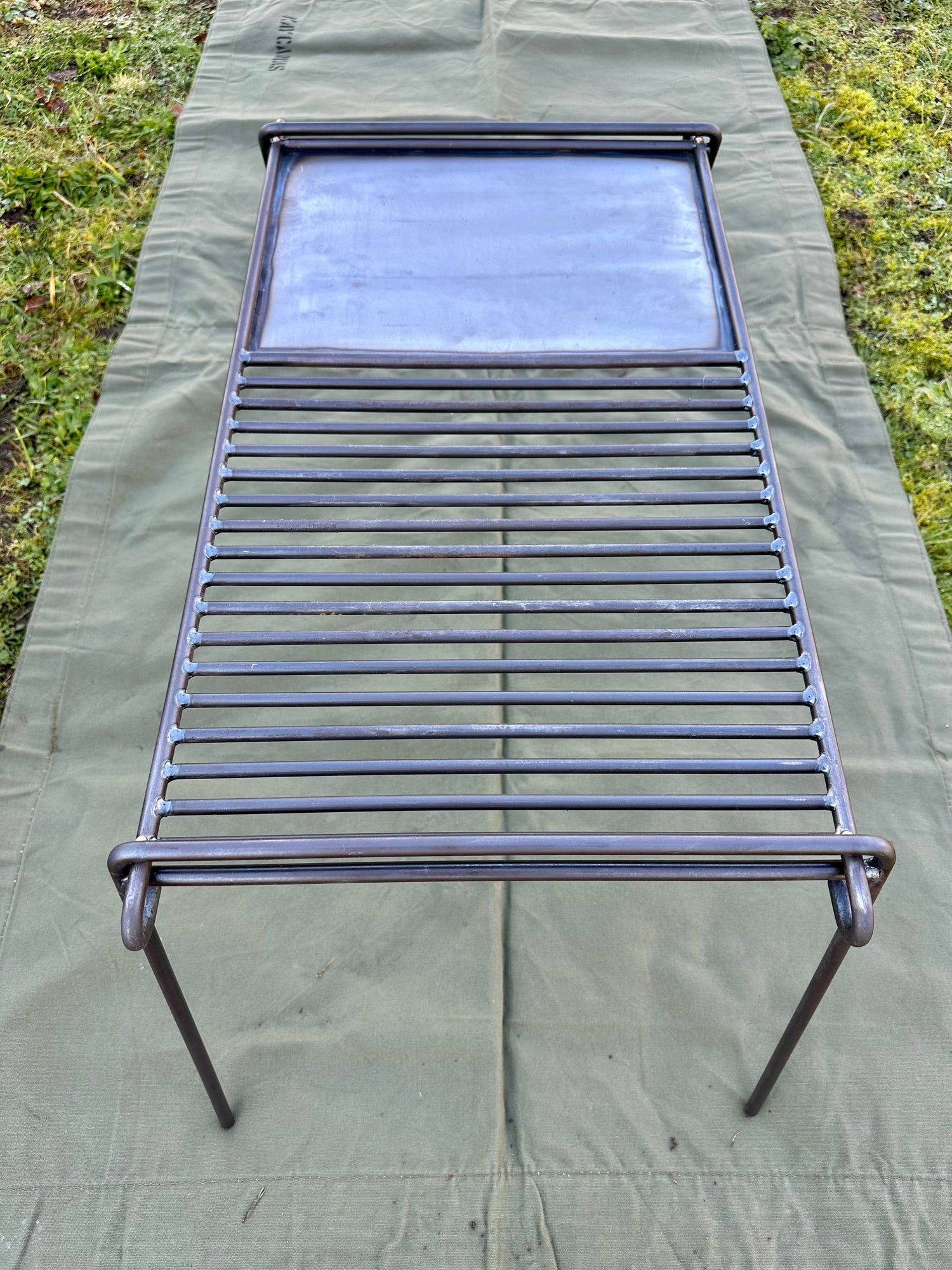 Base Camp BBQ Grill - Skillet Hot Plate Fully Welded - For Large Groups