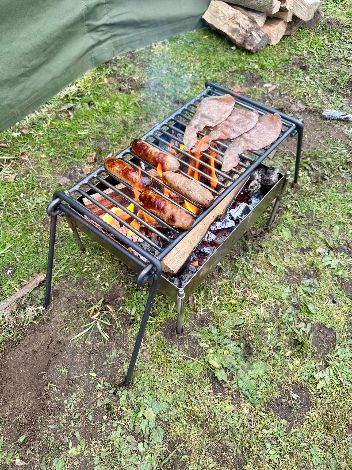 Folding Camping Grill Portable easy to store Ideal for Backpacking