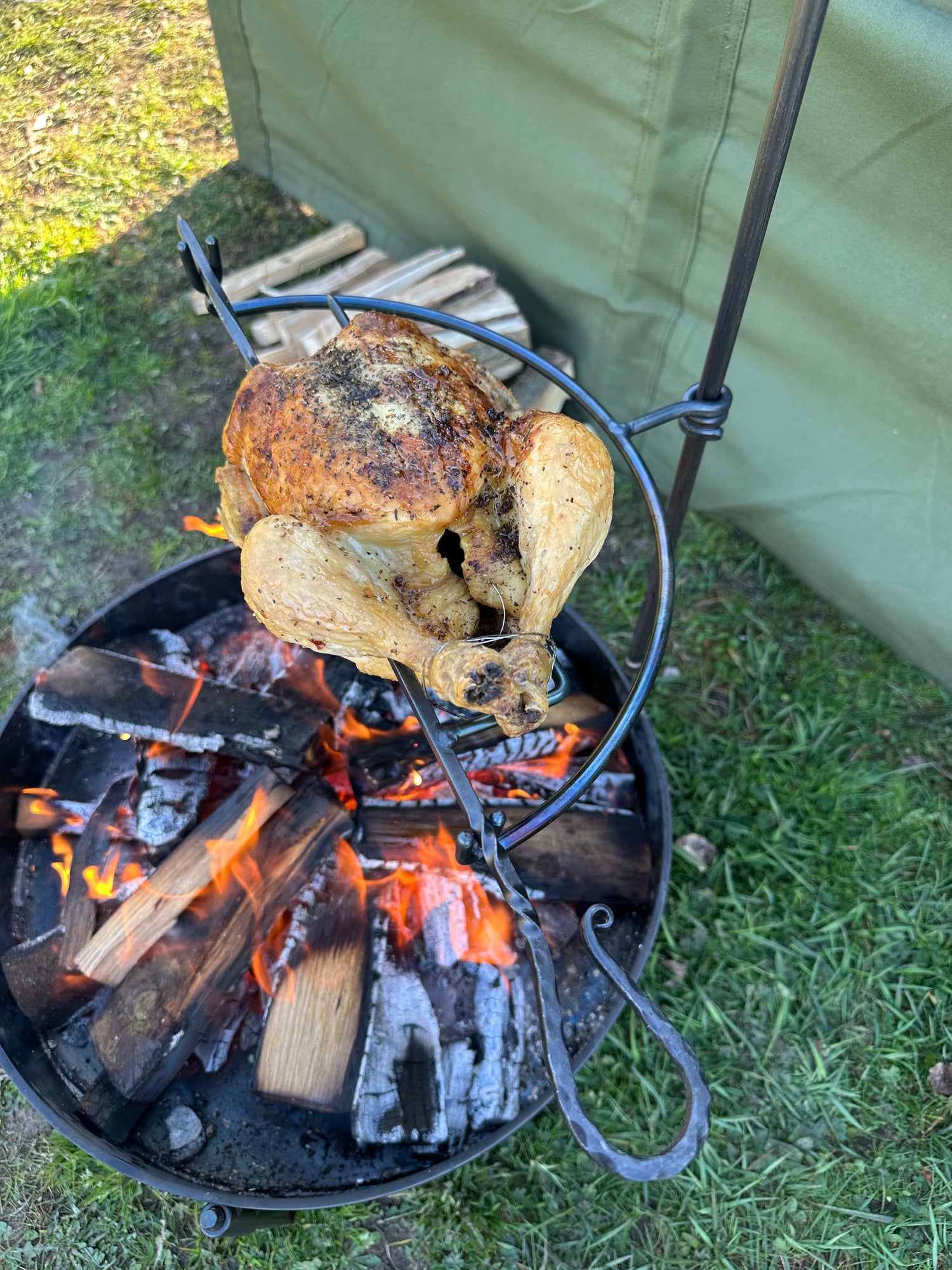 50cm Spit Roast Arm and holder for the 50 fire pit cook set