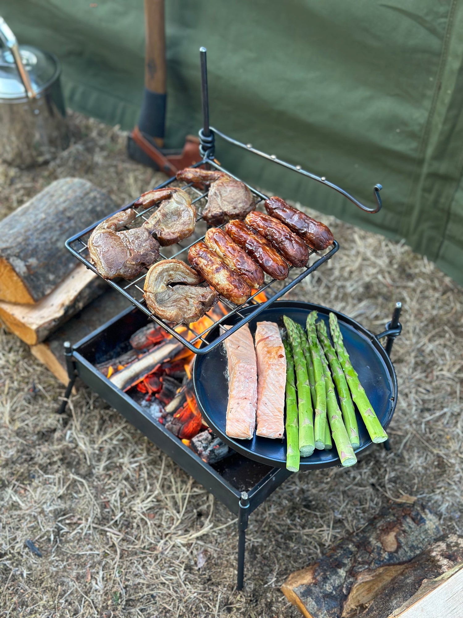 Traveler Stove lightweight Portable Fire Pit BBQ Mild Steel