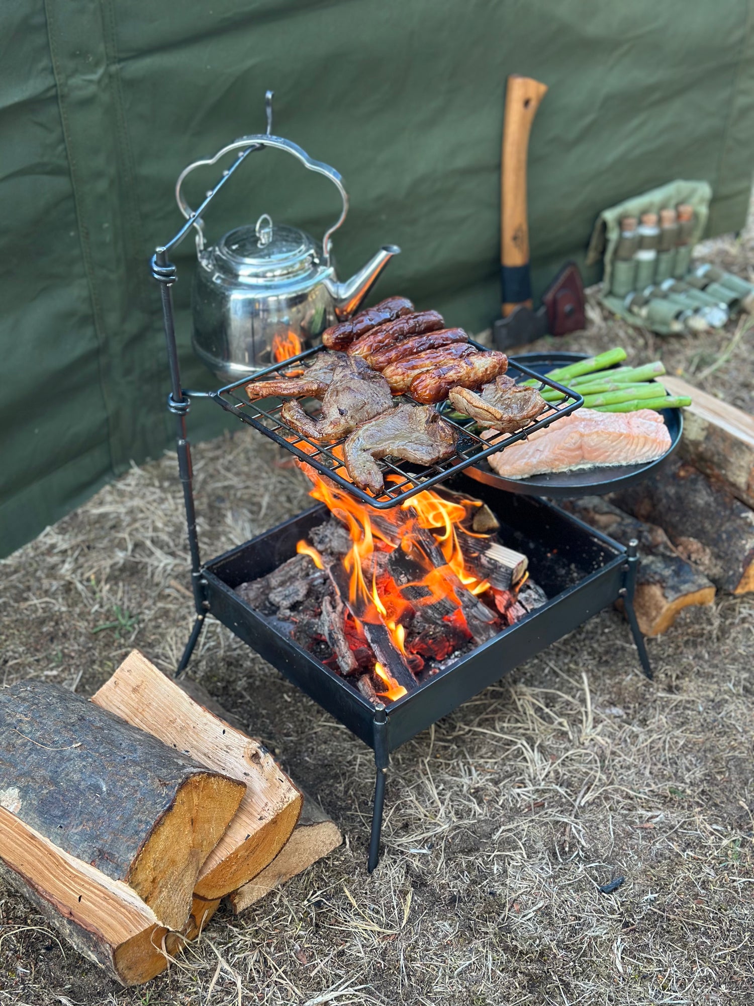 Traveler Stove lightweight Portable Fire Pit BBQ Mild Steel