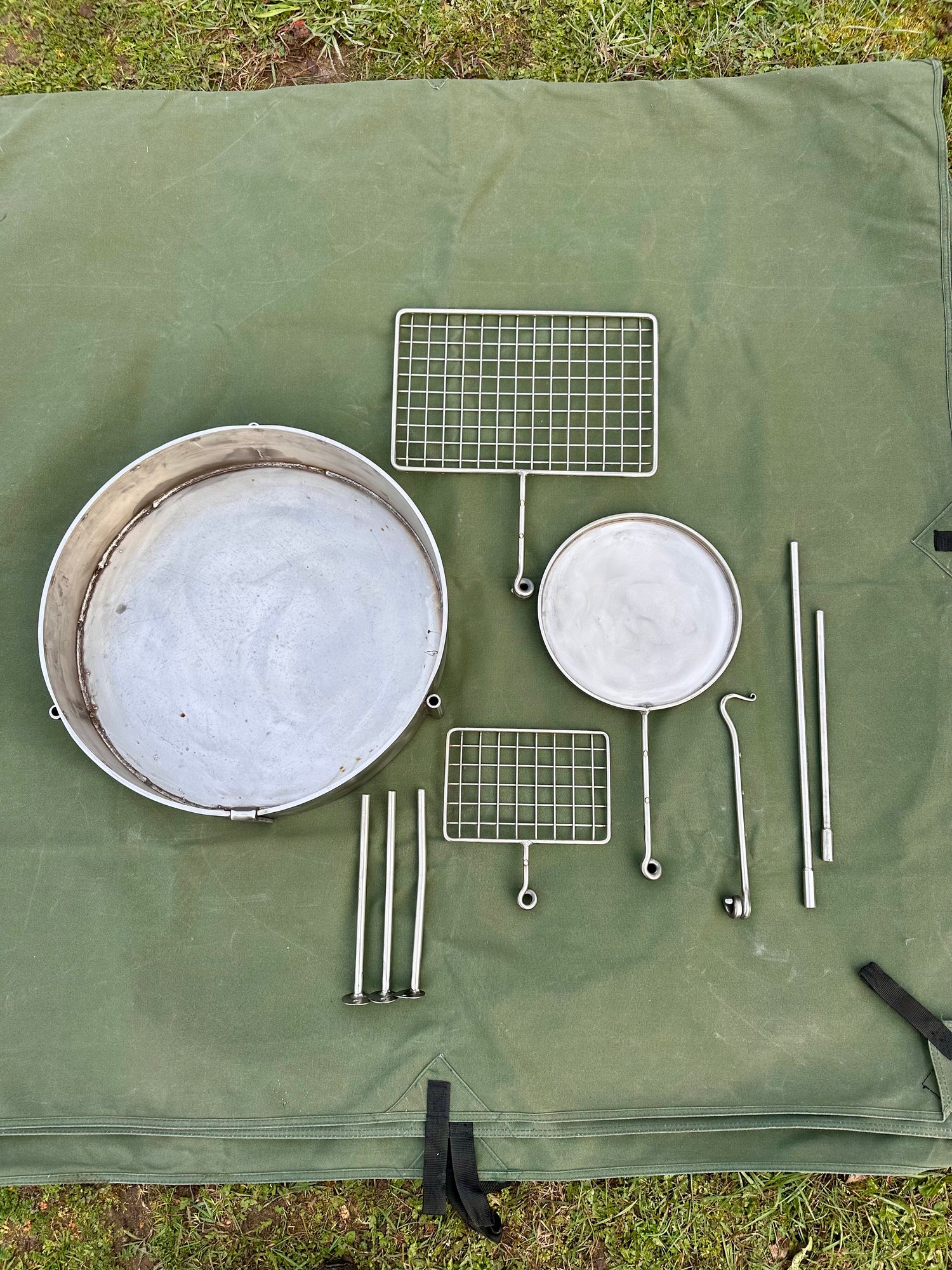 Stainless Steel 50 Fire Pit Cook Set - Portable BBQ - Fire Pit