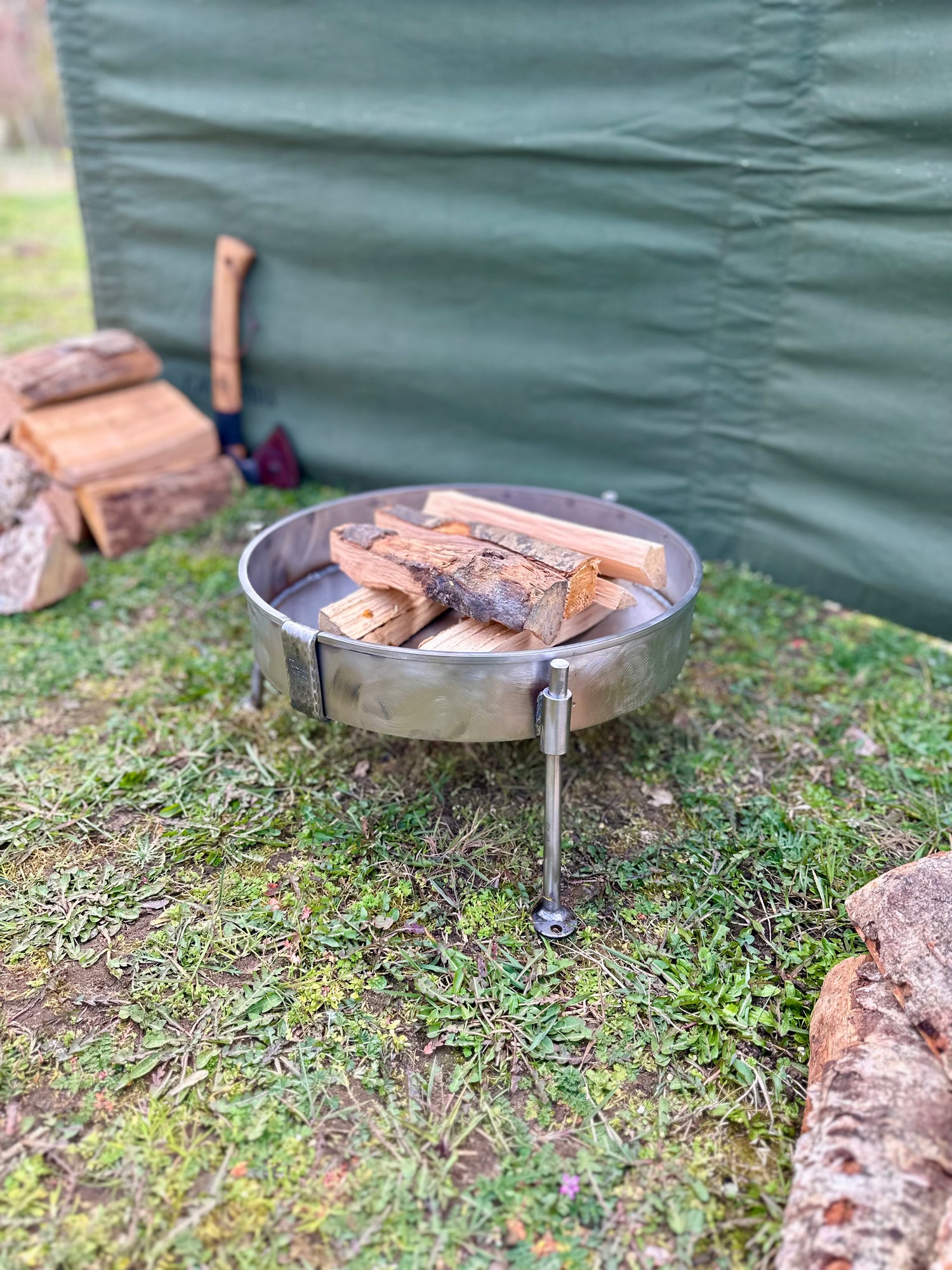 Stainless Steel 35 Fire Pit BBQ - Portable BBQ - Fire Pit