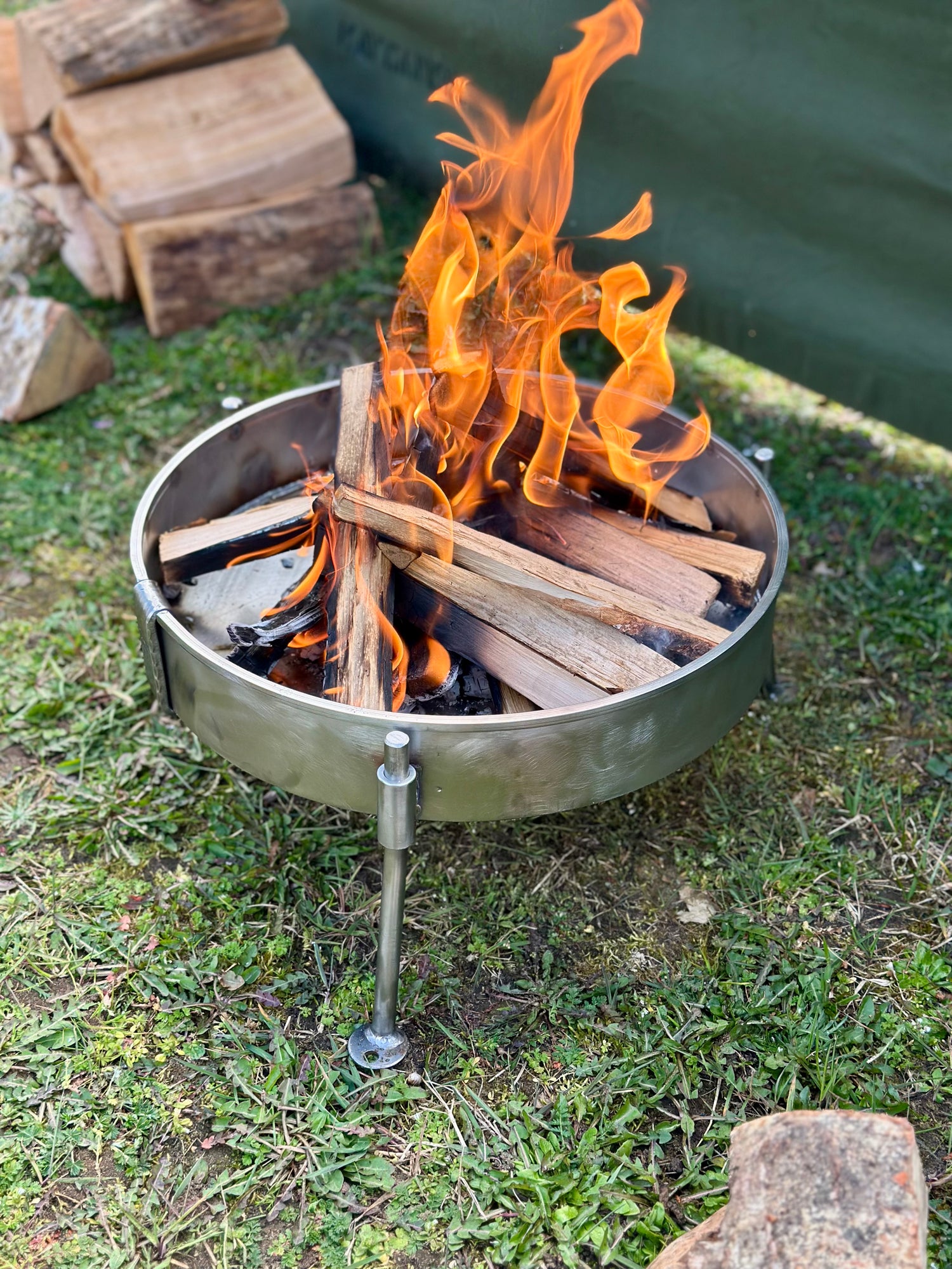 Stainless Steel 35 Fire Pit BBQ - Portable BBQ - Fire Pit