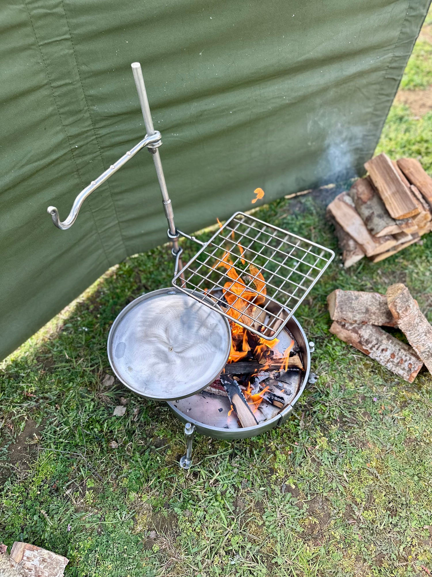 Stainless Steel 35 Fire Pit BBQ - Portable BBQ - Fire Pit