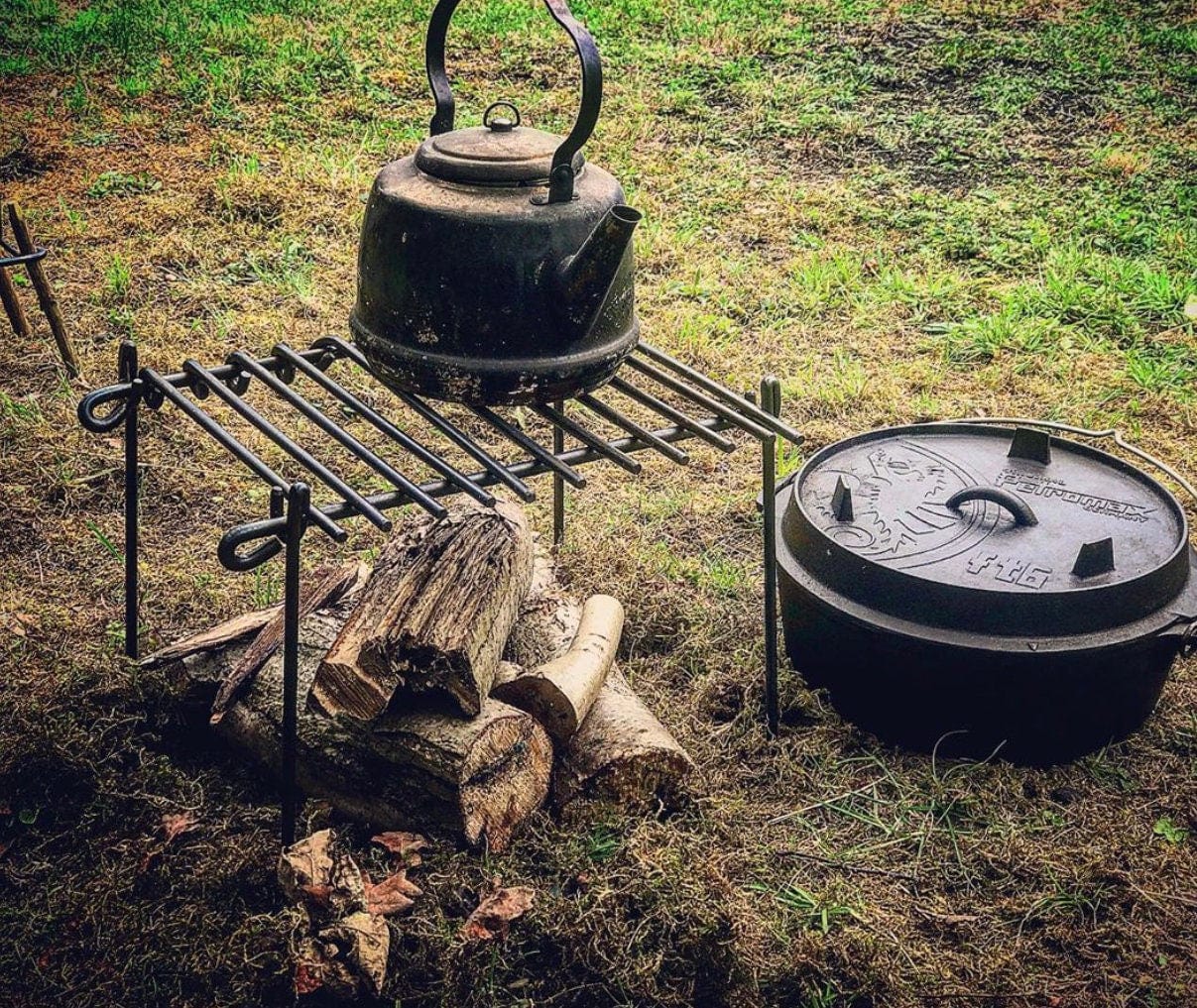 Traditional Old Style Cooking Grill from The Blacksmith Workshop Bushcraft Cooking Equipment
