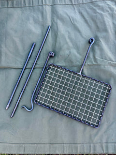 Fire anchor  Cooking Swing Arm. Bushcraft and Camping Cooking Set for Hanging Billy Cans, Kettles with a Grill Arm