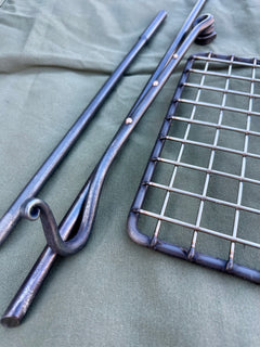 Fire anchor  Cooking Swing Arm. Bushcraft and Camping Cooking Set for Hanging Billy Cans, Kettles with a Grill Arm