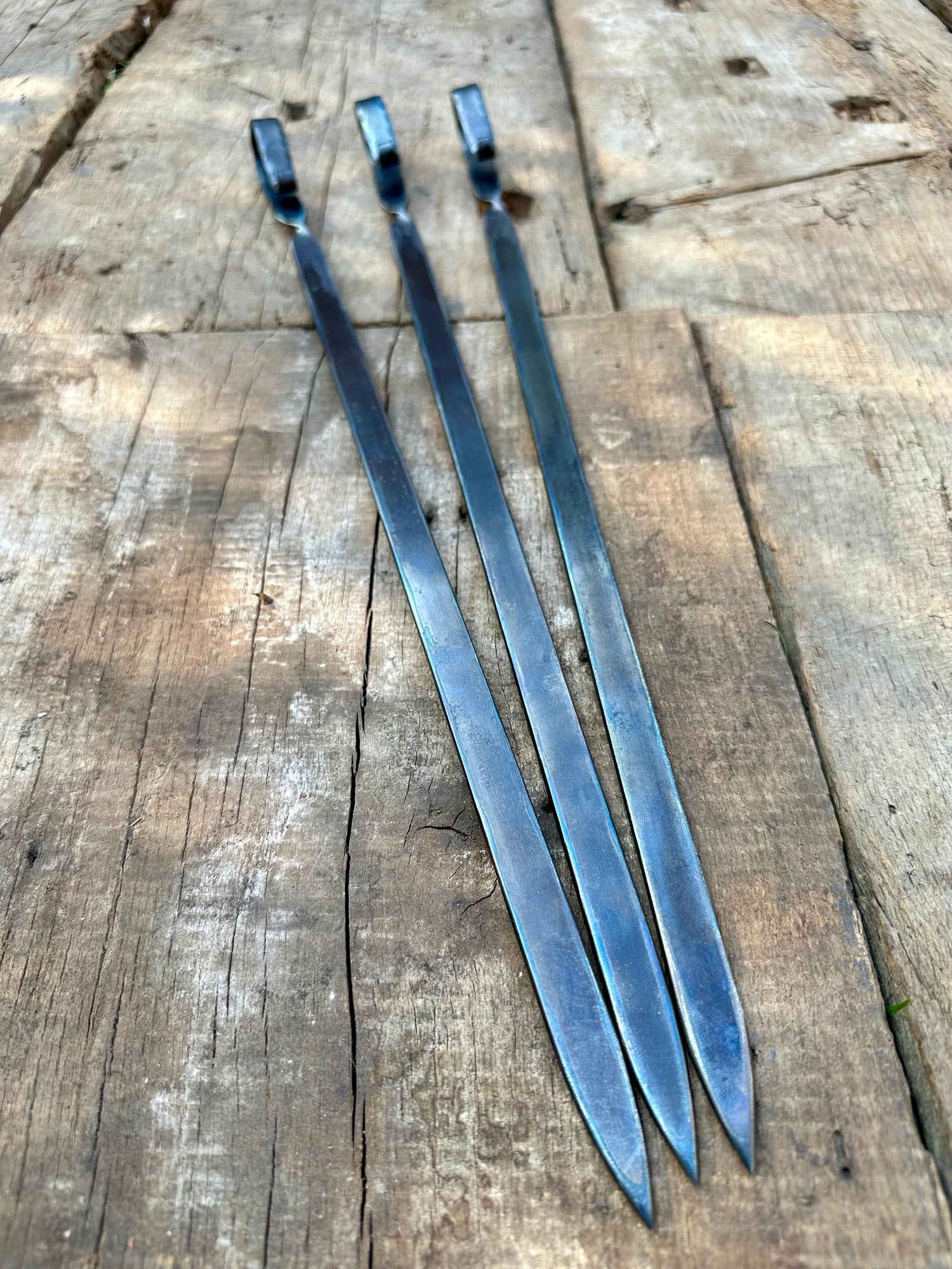Flat Bar BBQ Meat Skewers Set of 3