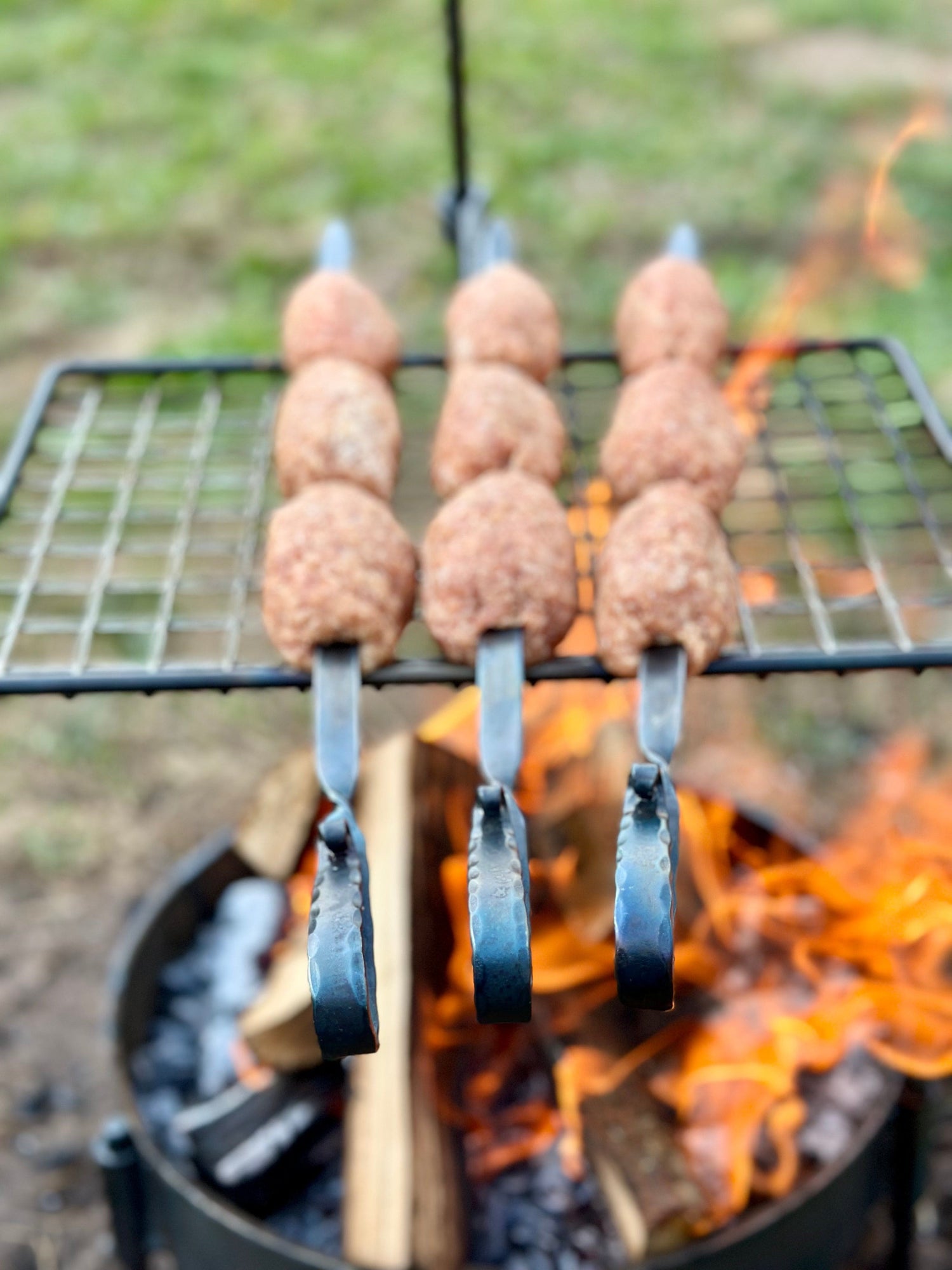 Flat Bar BBQ Meat Skewers Set of 3