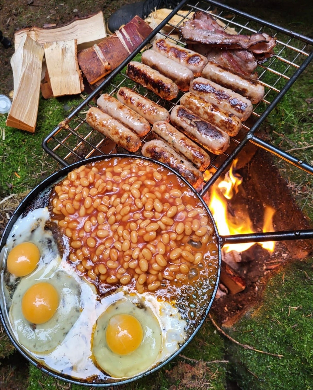 Large GRILL and SKILLET arm fire anchor