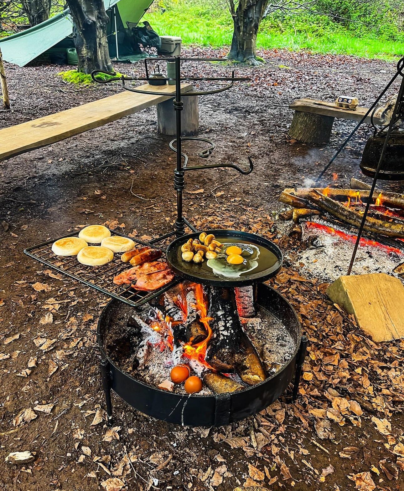 Large GRILL and SKILLET arm fire anchor