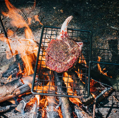 Fire anchor  Cooking Swing Arm. Bushcraft and Camping Cooking Set for Hanging Billy Cans, Kettles with a Grill Arm