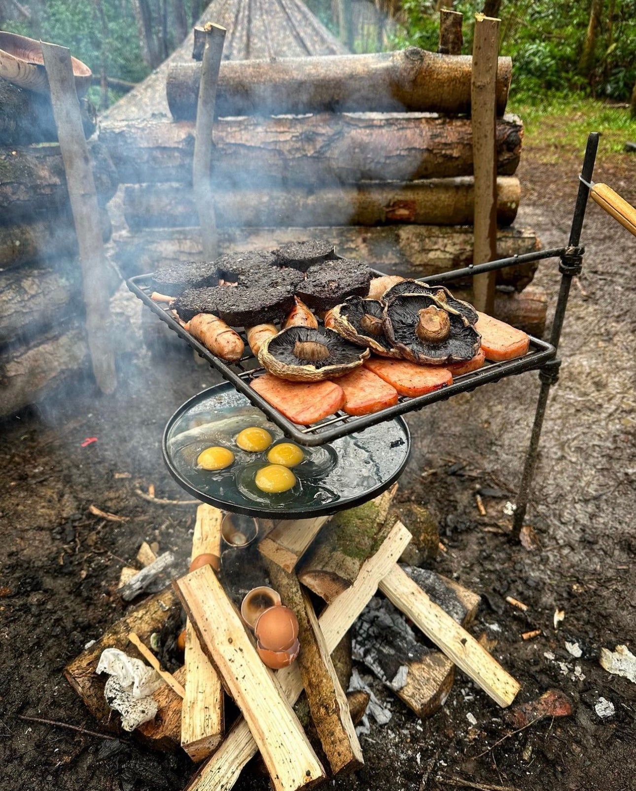 Large GRILL and SKILLET arm fire anchor