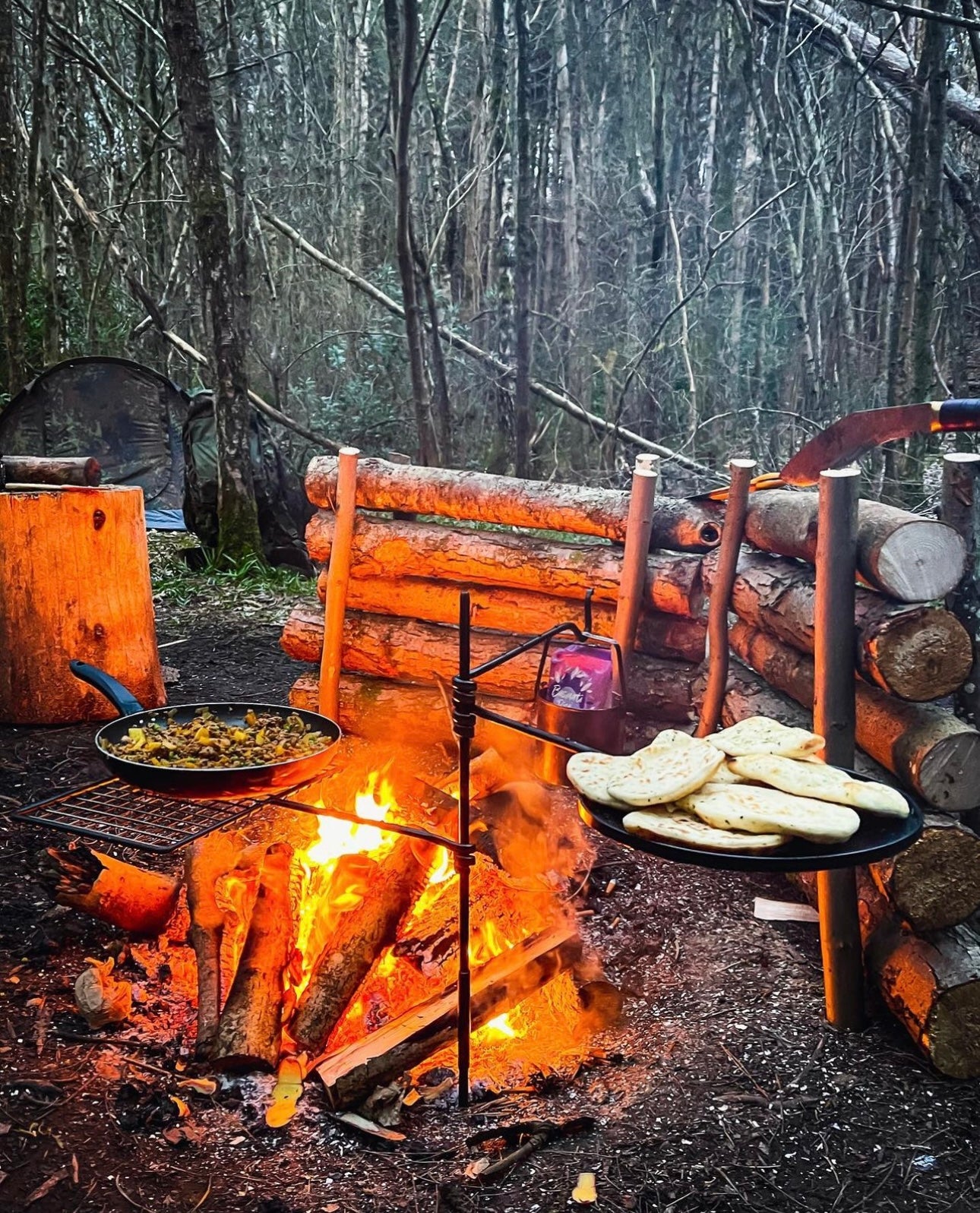 Large GRILL and SKILLET arm fire anchor