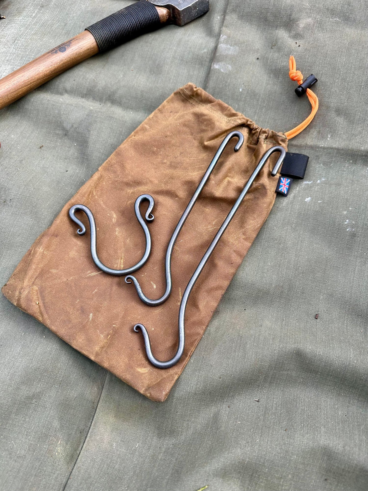 Pocket Fire Anchor  Lightweight Backpack Fire Anchor  for Hanging Billy Cans