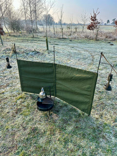 Windbreaker with poles