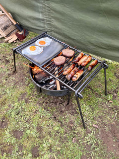 Overland BBQ Grill Heavy Gauge Steel with Skillet Plate