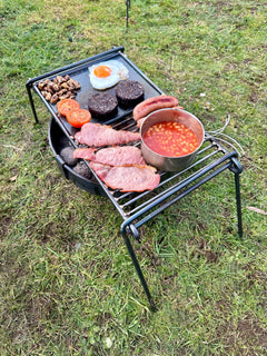 Overland BBQ Grill Heavy Gauge Steel with Skillet Plate