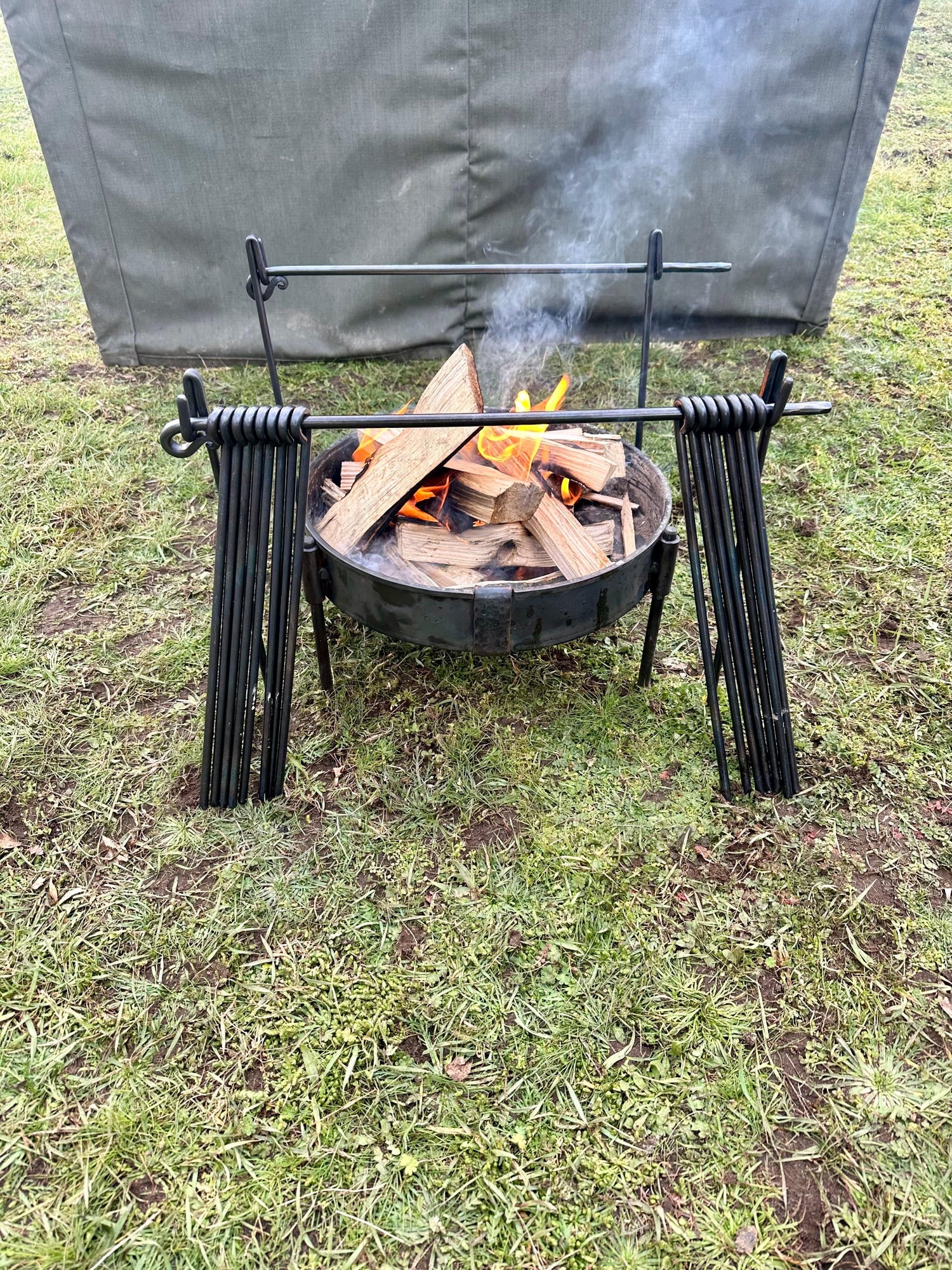 Traditional Old Style Cooking Grill  from The Blacksmith Workshop Bushcraft Cooking Equipment