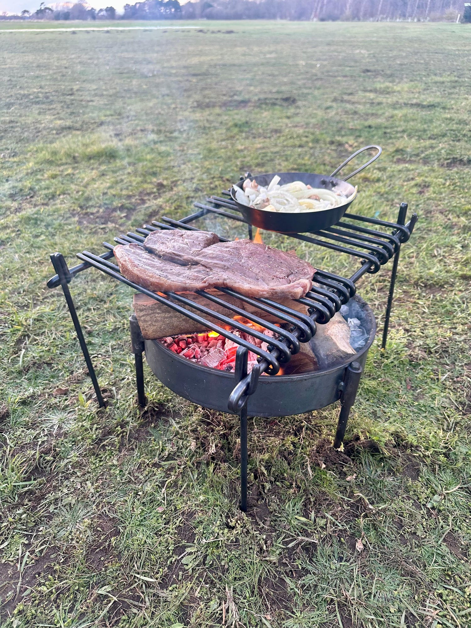 Traditional Old Style Cooking Grill  from The Blacksmith Workshop Bushcraft Cooking Equipment