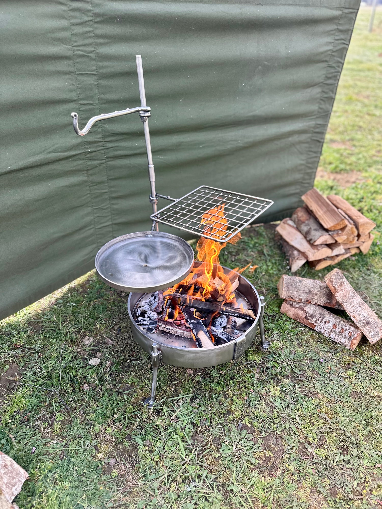 Stainless Steel 35 Fire Pit BBQ - Portable BBQ - Fire Pit