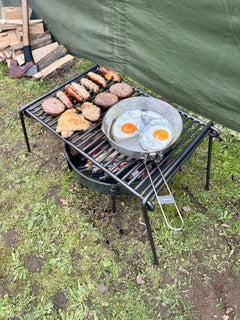 Folding BBQ Grill - Heavy Gauge Steel - Medium Size Cooks upto 1 to 10 People