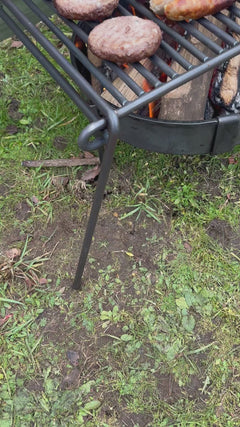 Folding BBQ Grill - Heavy Gauge Steel - Medium Size Cooks upto 1 to 10 People