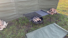 Base Camp BBQ Grill - Skillet Hot Plate Fully Welded - For Large Groups 