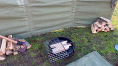 Fire anchor  Cooking Swing Arm. Bushcraft and Camping Cooking Set for Hanging Billy Cans, Kettles with a Grill Arm