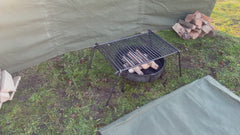 Folding BBQ Grill - Heavy Gauge Steel - Medium Size Cooks upto 1 to 10 People