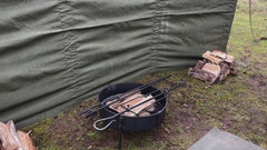 Large Spit Roast Rotisserie  Portable Forged Steel  Blacksmith Handmade 