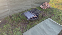 Overland BBQ Grill Heavy Gauge Steel with Skillet Plate